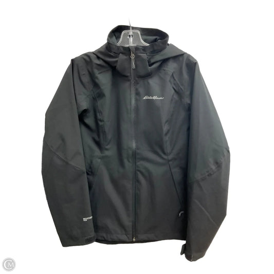 Jacket Windbreaker By Eddie Bauer In Black, Size: Xs