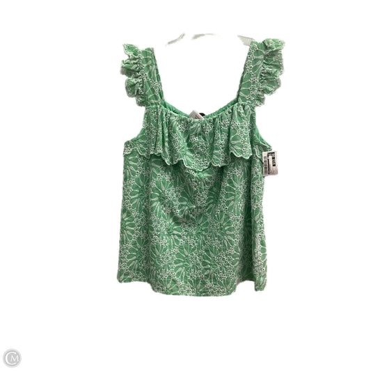 Top Sleeveless By Loft In Green, Size: S