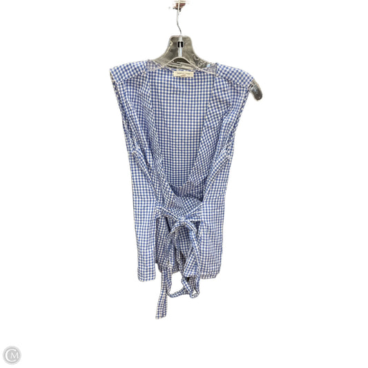 Top Sleeveless By Beachlunchlounge In Blue & White, Size: M