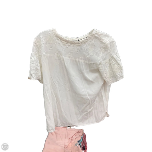 Top Short Sleeve By Loft In White, Size: M