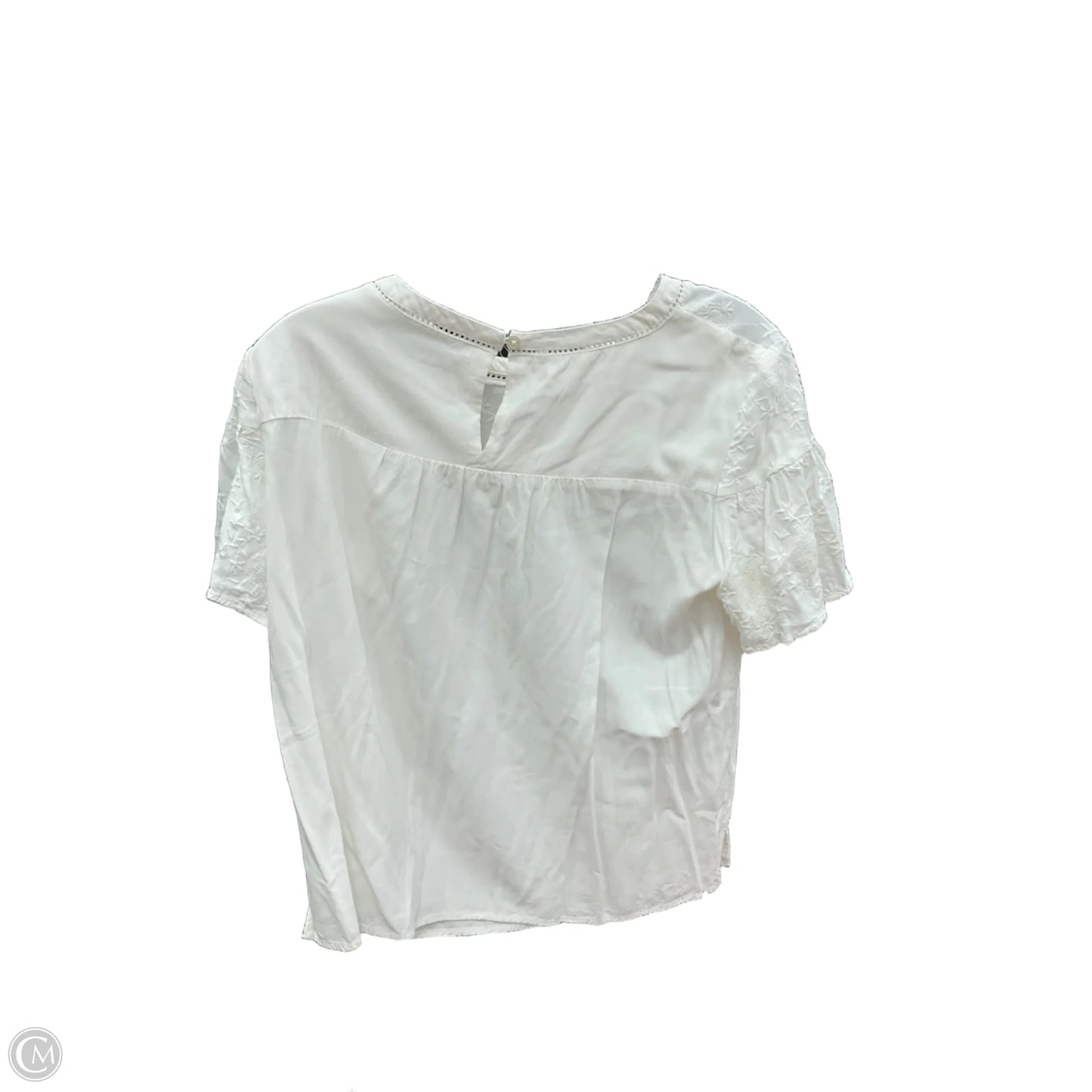 Top Short Sleeve By Loft In White, Size: M