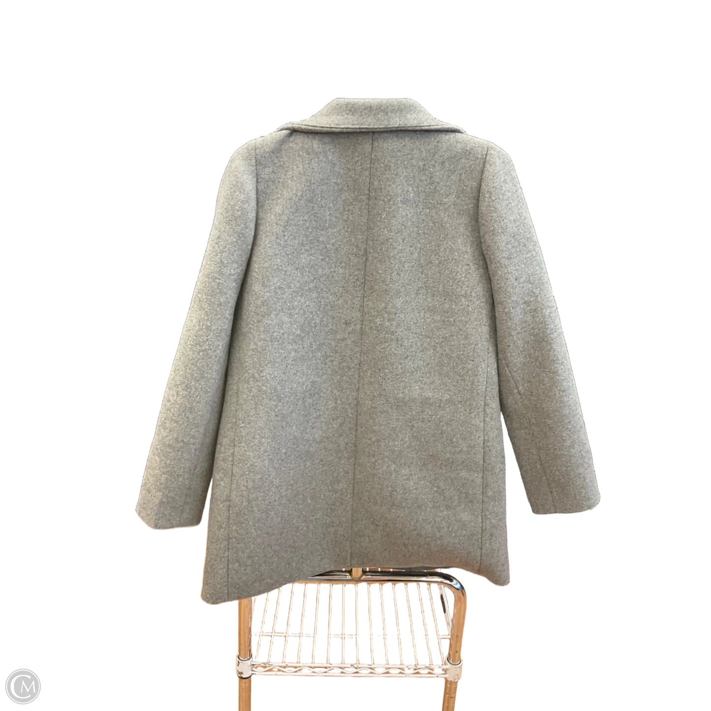 Coat Peacoat By J. Crew In Grey, Size: S