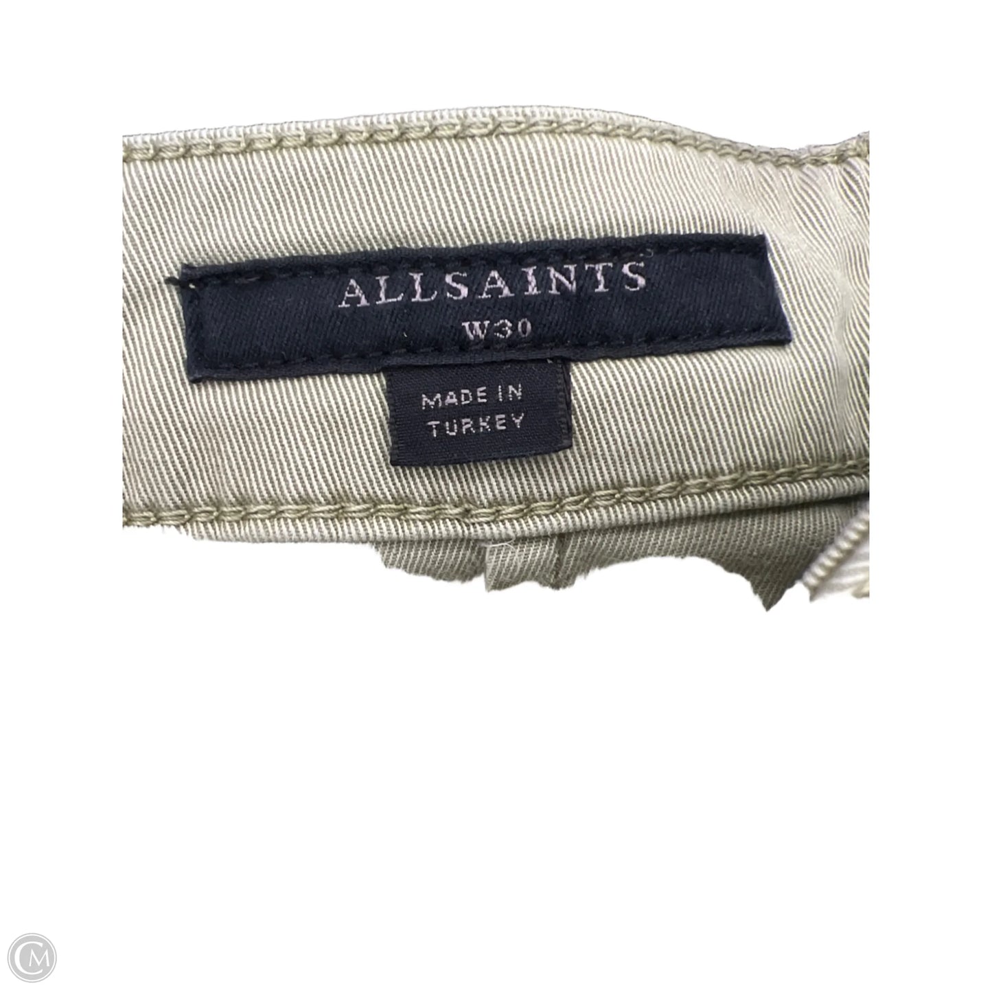 Pants Designer By All Saints In Green, Size: 10