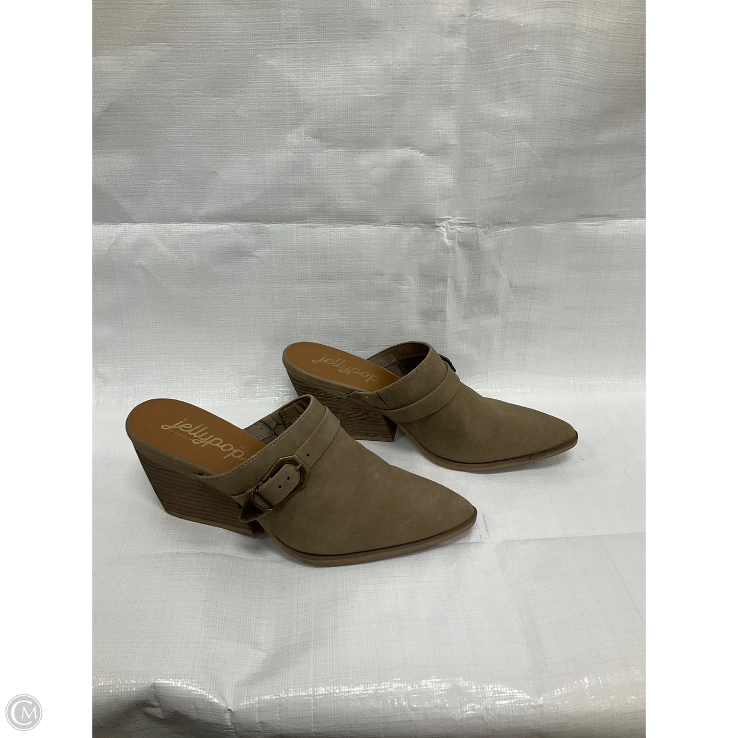 Shoes Heels Block By Jelly Pop In Taupe, Size: 9