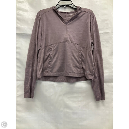 Athletic Top Long Sleeve Collar By Layer 8 In Purple, Size: M