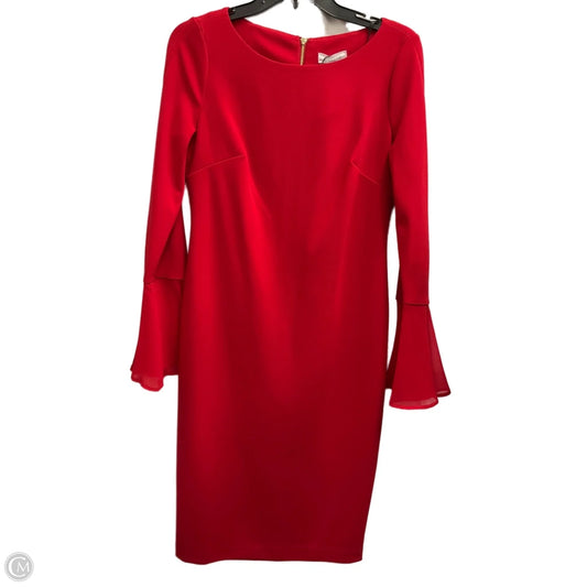 Dress Work By Calvin Klein In Red, Size: M