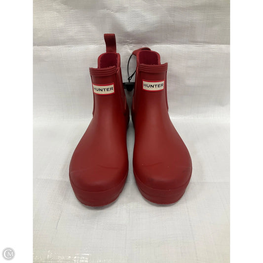 Boots Ankle Flats By Hunter In Red, Size: 9