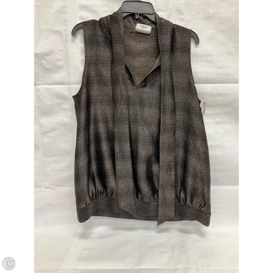 Top Sleeveless By Clothes Mentor In Brown, Size: L