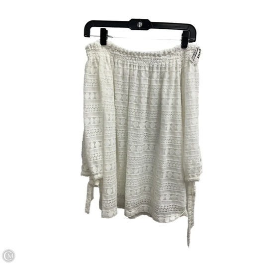 Top Short Sleeve By Chicos In White, Size: L