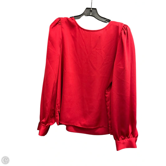 Top Long Sleeve By Loft In Red, Size: M