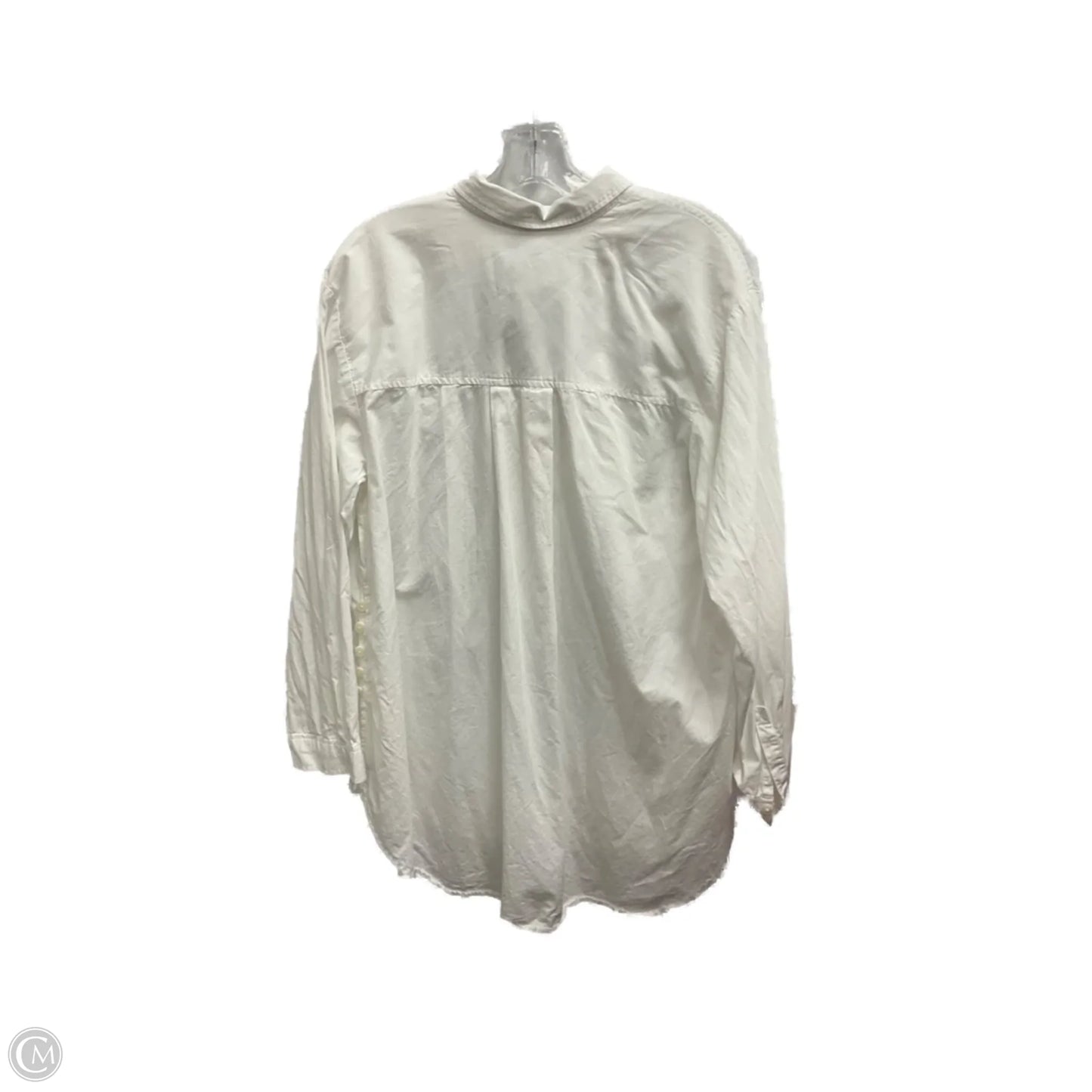 Blouse Long Sleeve By Anthropologie In White, Size: L
