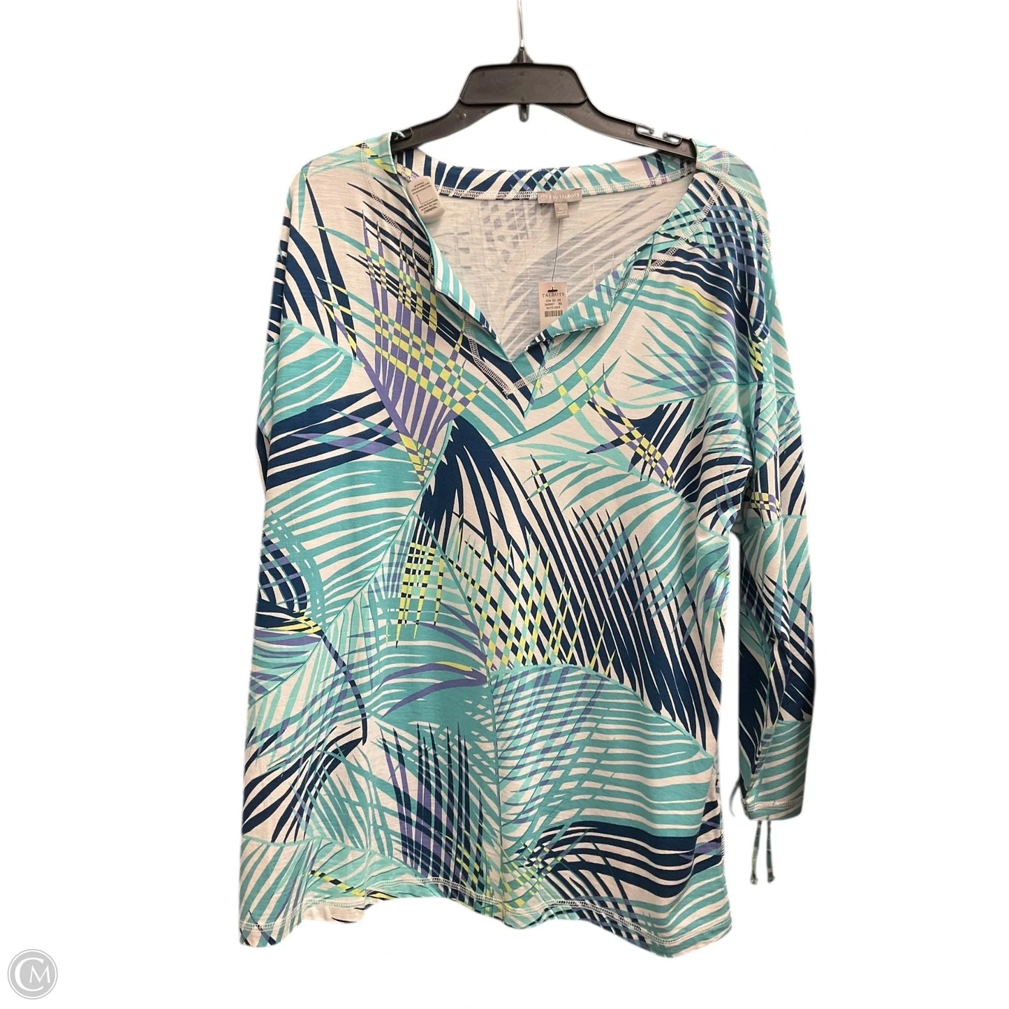 Top 3/4 Sleeve By Talbots In Blue, Size: Xl