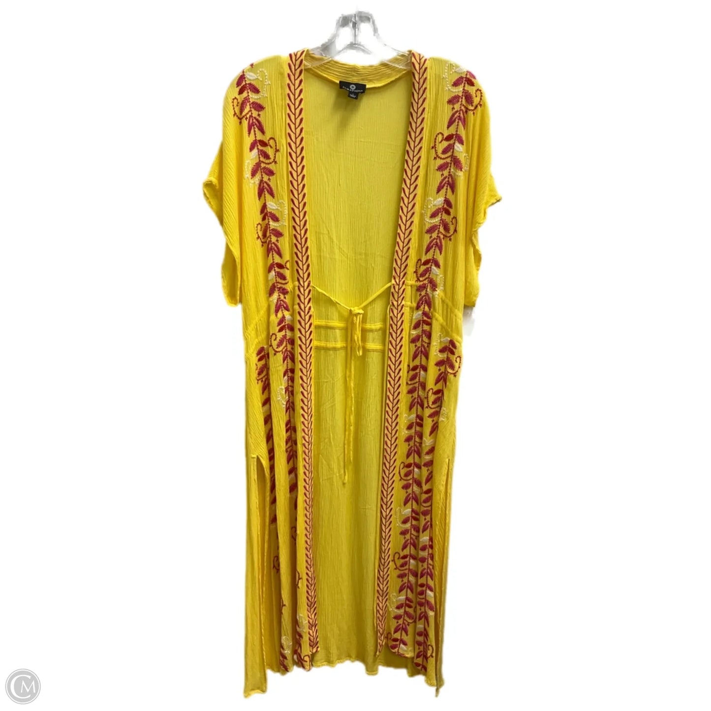 Swimwear Cover-up By Clothes Mentor In Yellow, Size: L