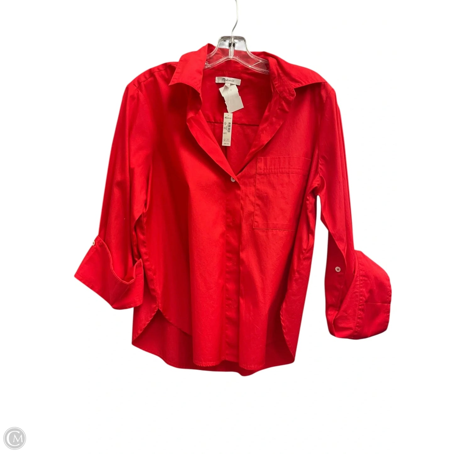 Blouse 3/4 Sleeve By Madewell In Red, Size: S
