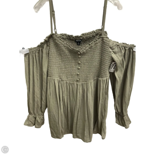 Top Long Sleeve By Torrid In Green, Size: 1x