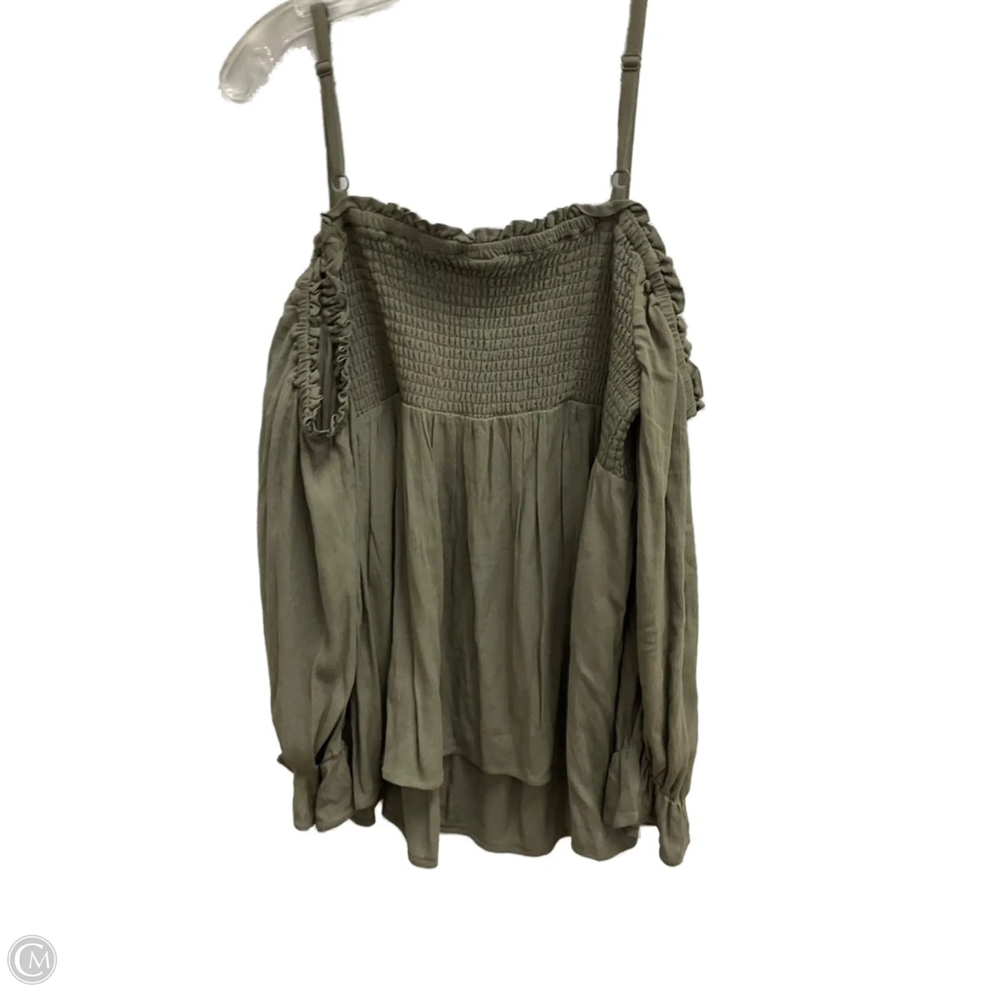 Top Long Sleeve By Torrid In Green, Size: 1x
