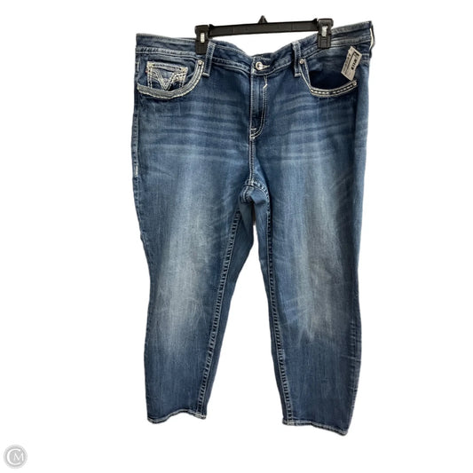 Jeans Straight By Vigoss In Blue Denim, Size: 24