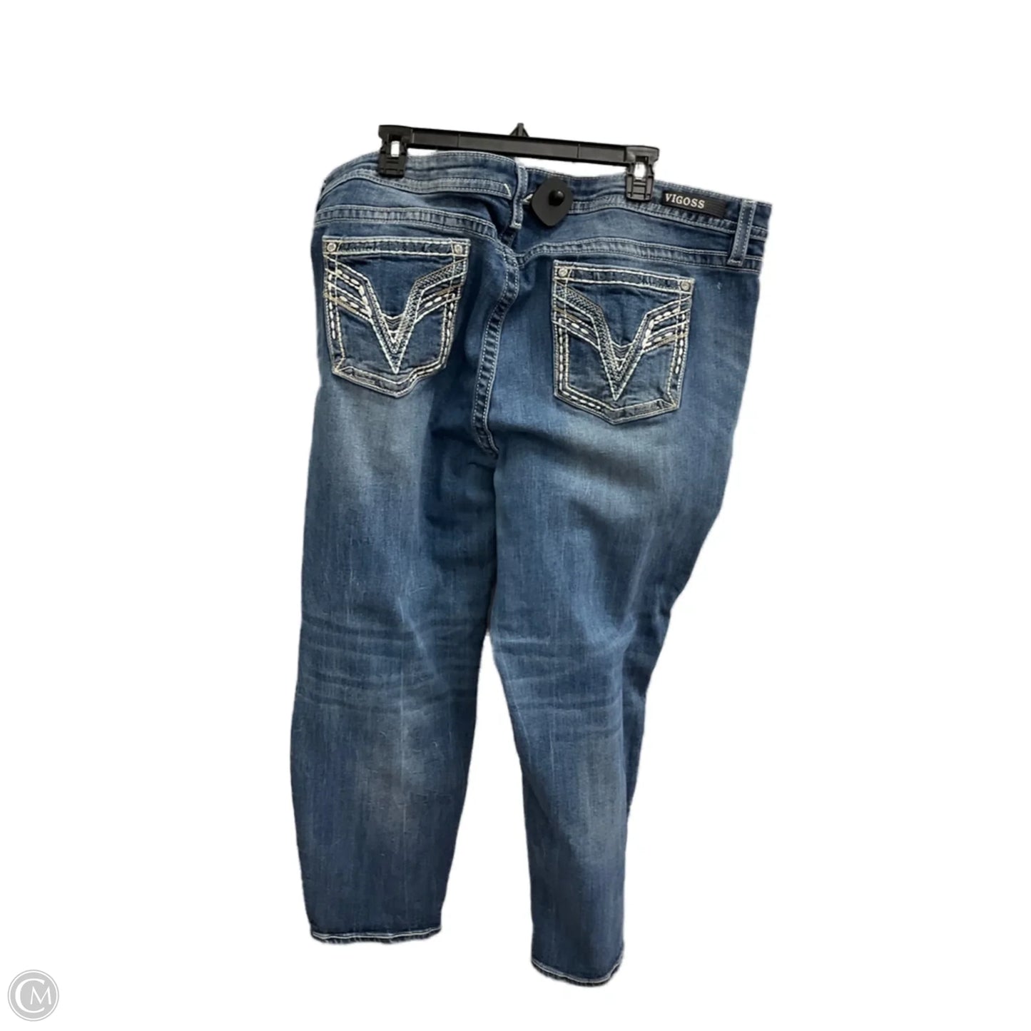 Jeans Straight By Vigoss In Blue Denim, Size: 24