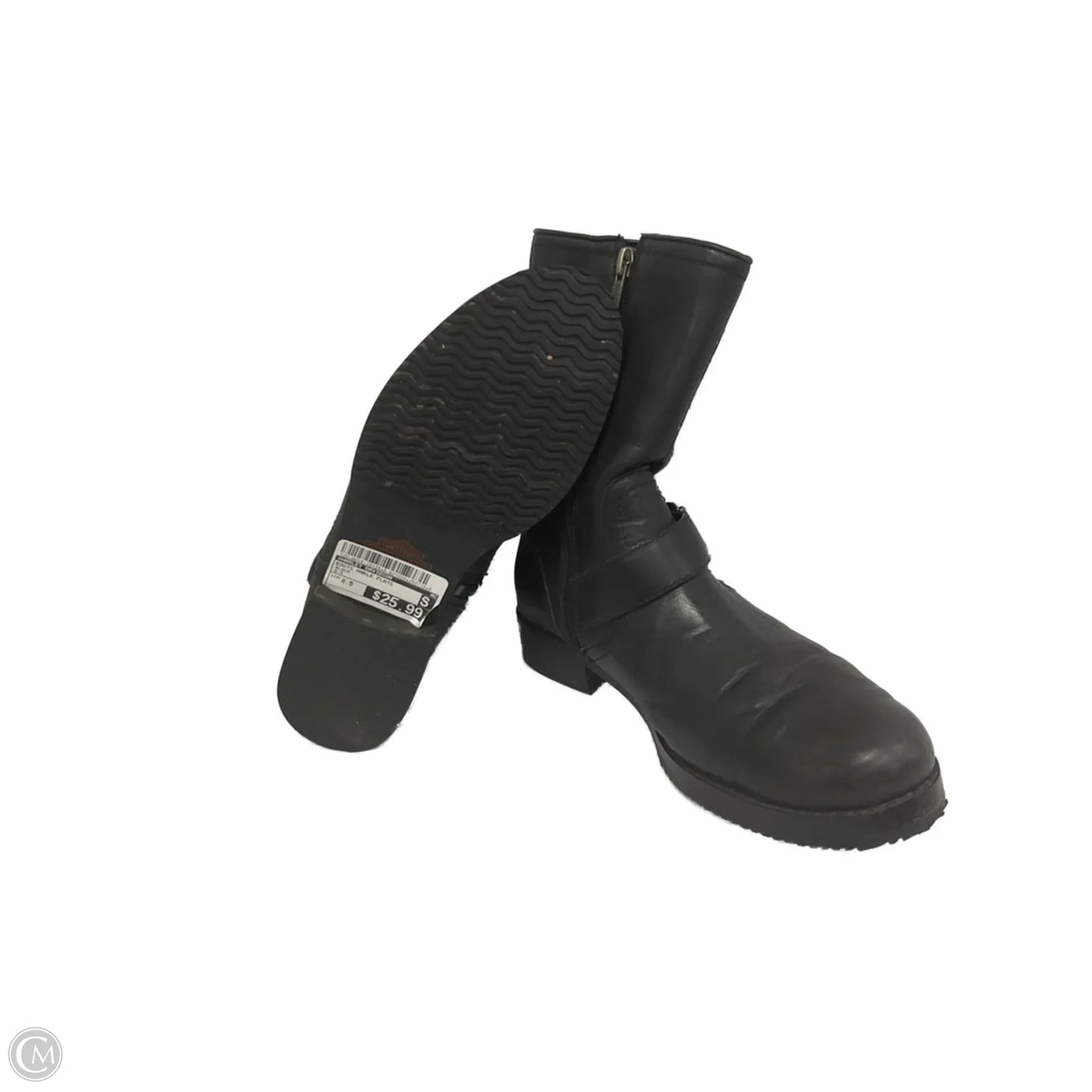 Boots Ankle Flats By Harley Davidson In Black, Size: 8.5