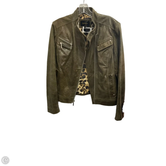 Jacket Leather By Laundry In Green, Size: L