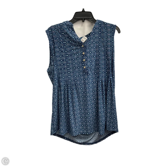 Top Sleeveless By Westport In Blue, Size: 1x