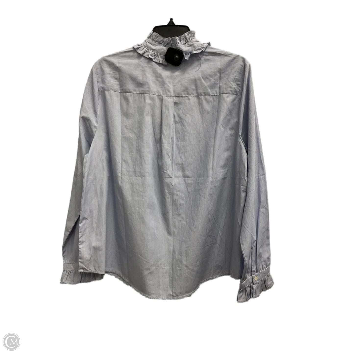 Blouse Long Sleeve By J. Crew In Blue, Size: Xl