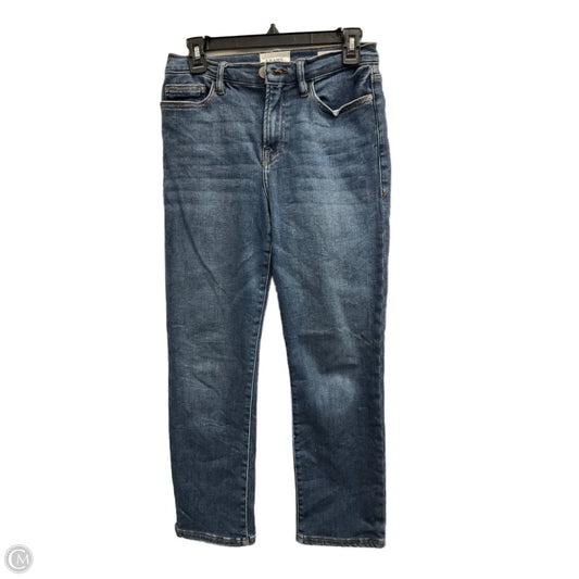 Jeans Straight By Frame In Blue Denim, Size: 6