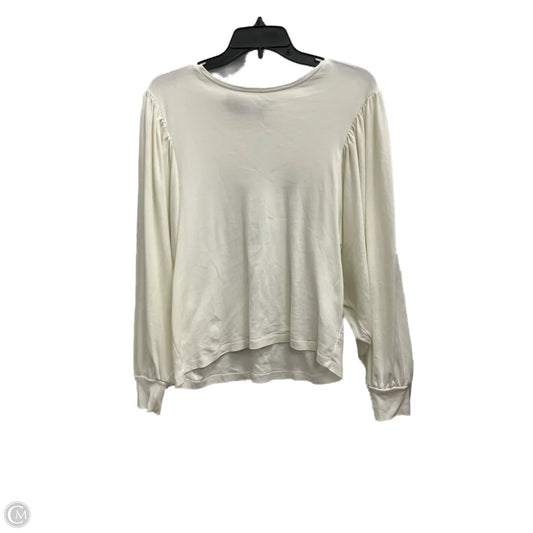 Top 3/4 Sleeve By Banana Republic In White, Size: L