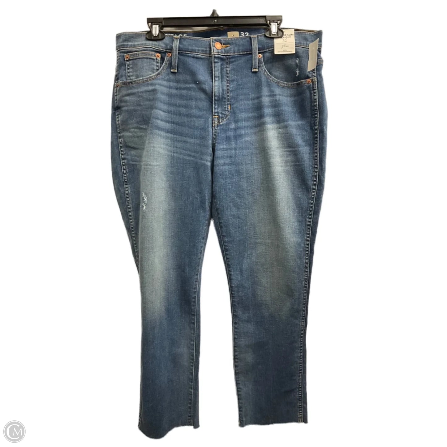 Jeans Straight By J. Crew In Blue Denim, Size: 14