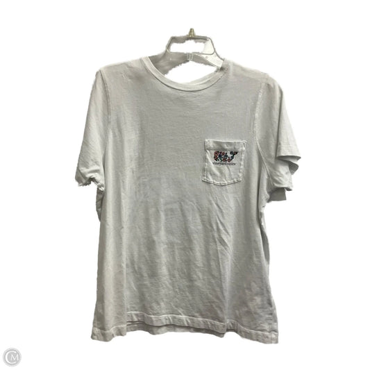 Top Short Sleeve By Vineyard Vines In White, Size: Xxl