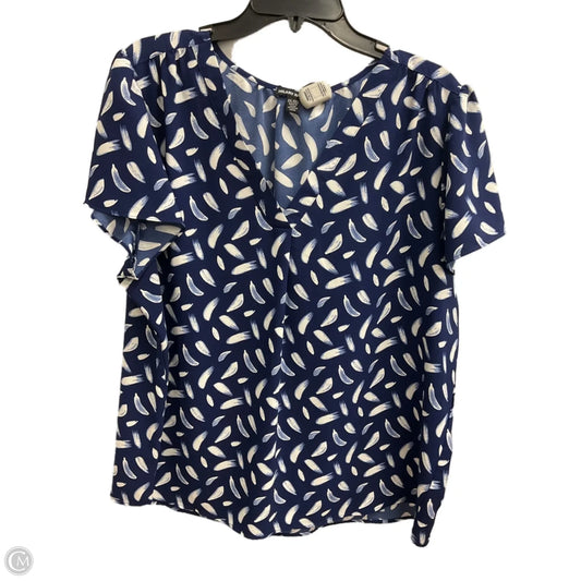 Top Sleeveless By Hilary Radley In Blue & White, Size: Xxl