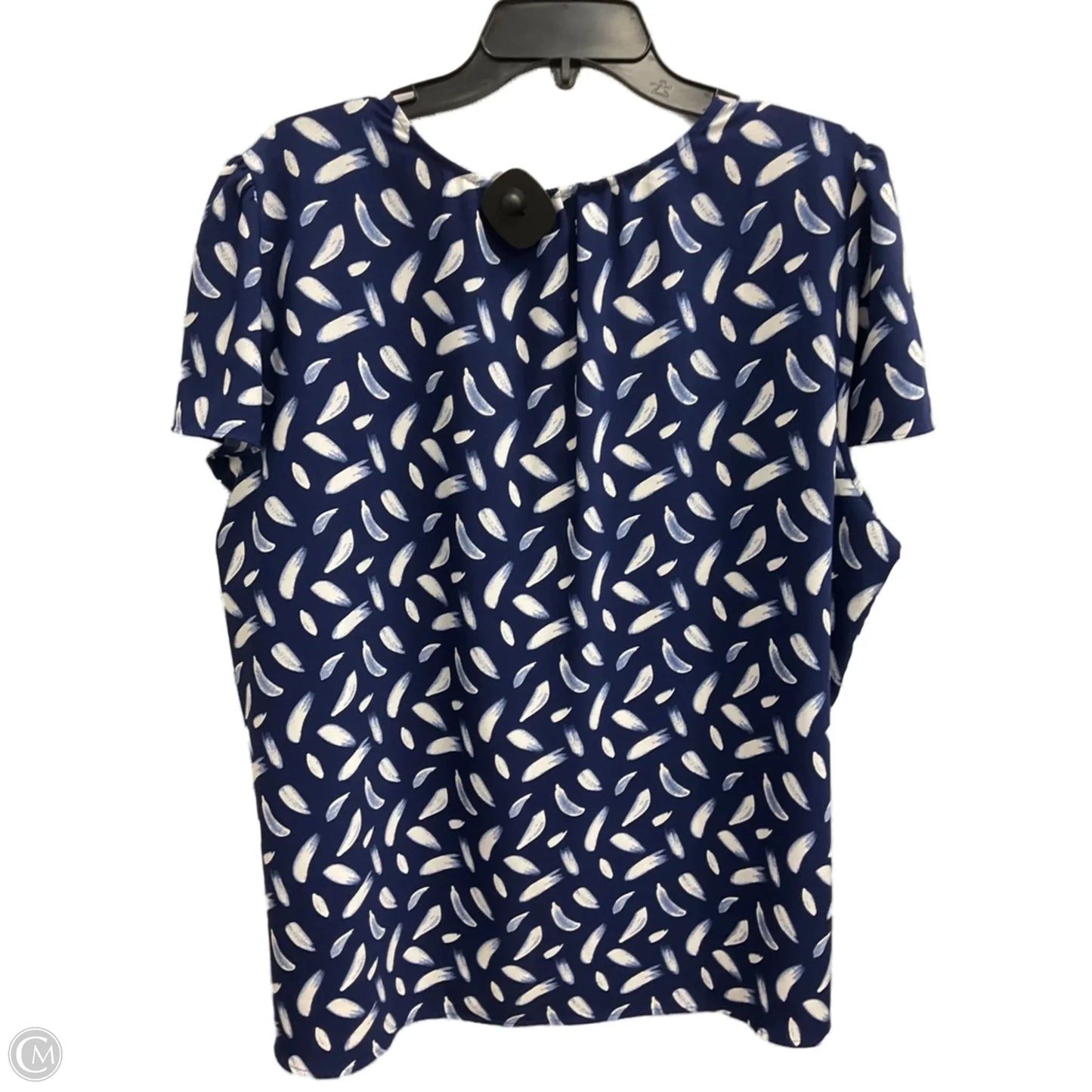 Top Sleeveless By Hilary Radley In Blue & White, Size: Xxl