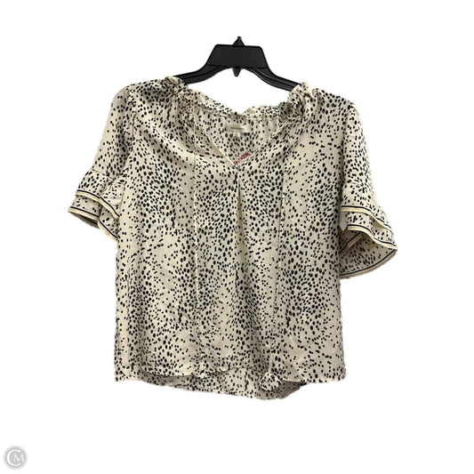 Top Short Sleeve By Max Studio In Polkadot Pattern, Size: L