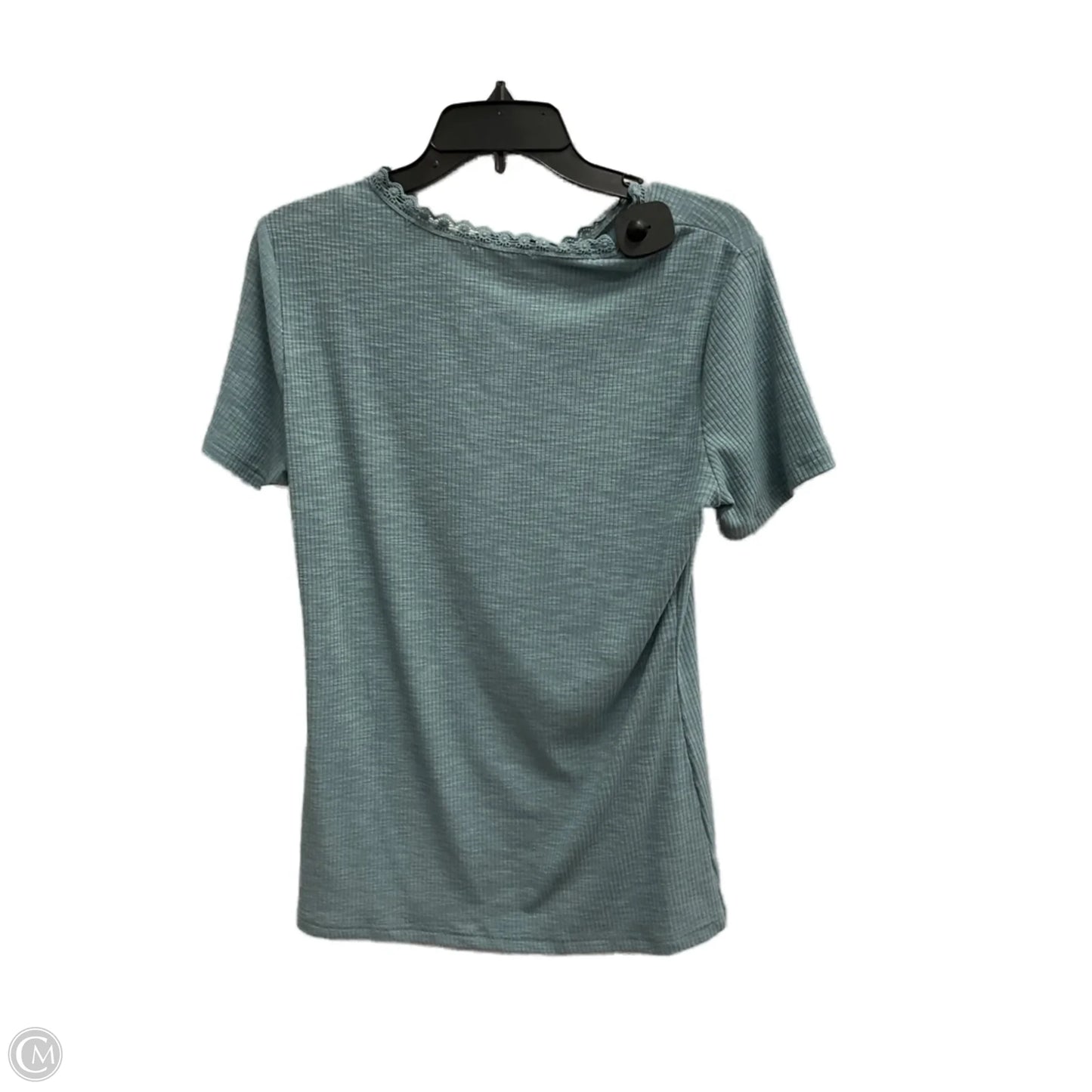 Top Short Sleeve By Cme In Teal, Size: L