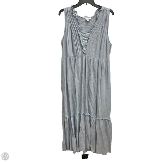 Dress Casual Maxi By J. Jill In Blue Denim, Size: L