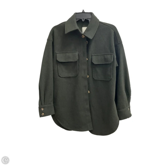 Jacket Shirt By H&m In Green, Size: Xs