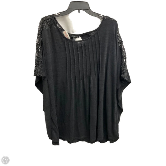 Top Short Sleeve By Lane Bryant In Black, Size: 2x