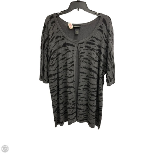 Cardigan By Lane Bryant In Grey, Size: 2x