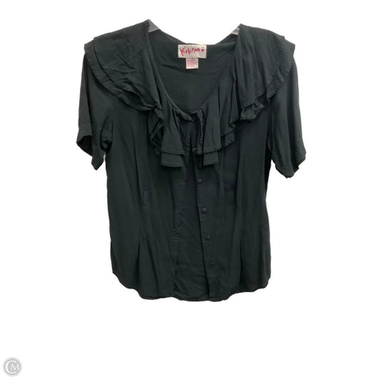Top Short Sleeve By Clothes Mentor In Black, Size: S