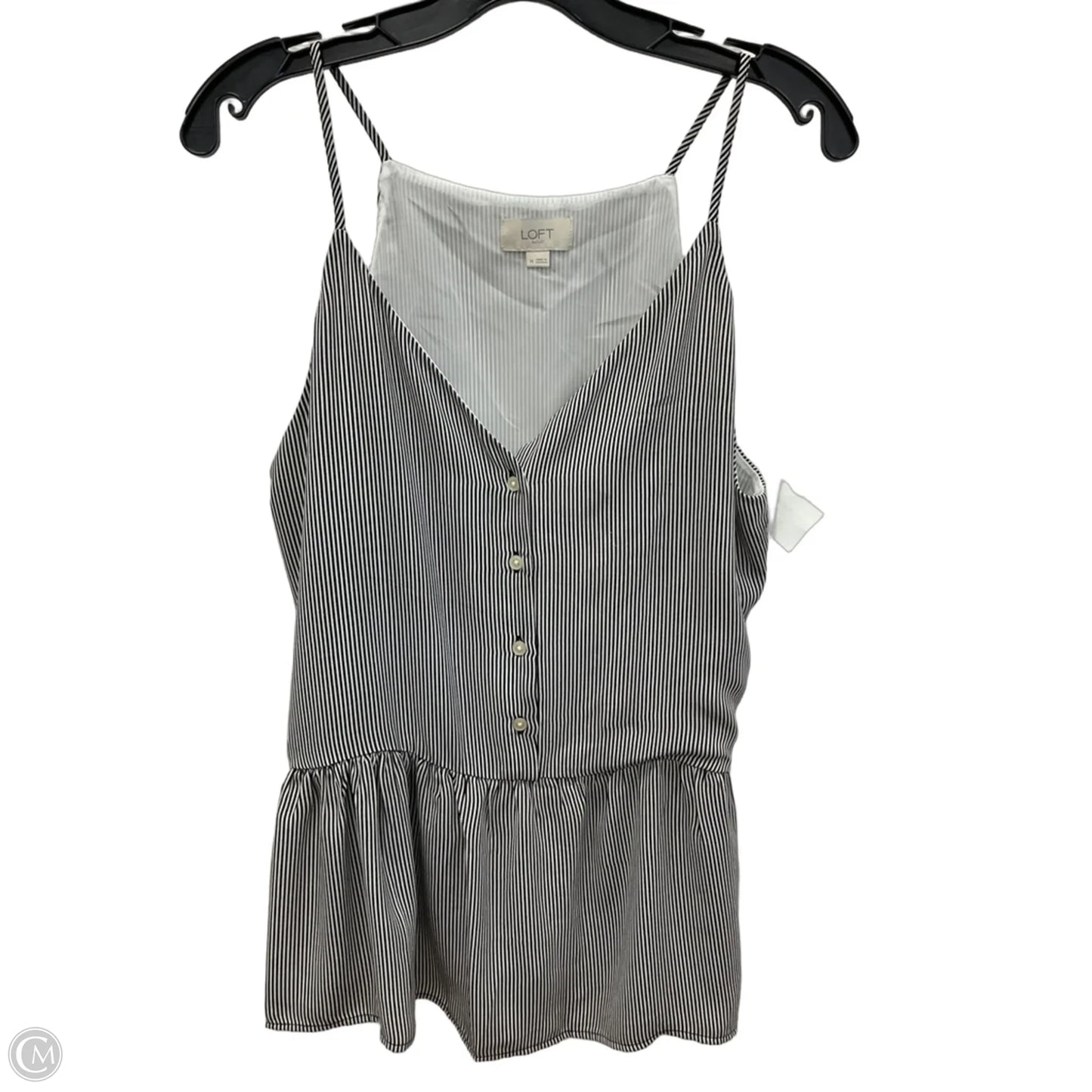 Top Sleeveless By Loft In Striped Pattern, Size: M