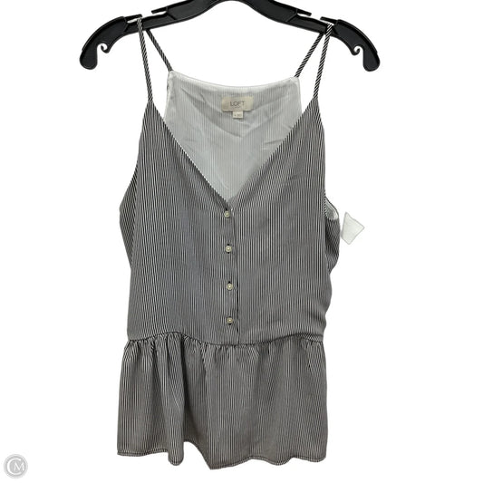 Top Sleeveless By Loft In Striped Pattern, Size: M