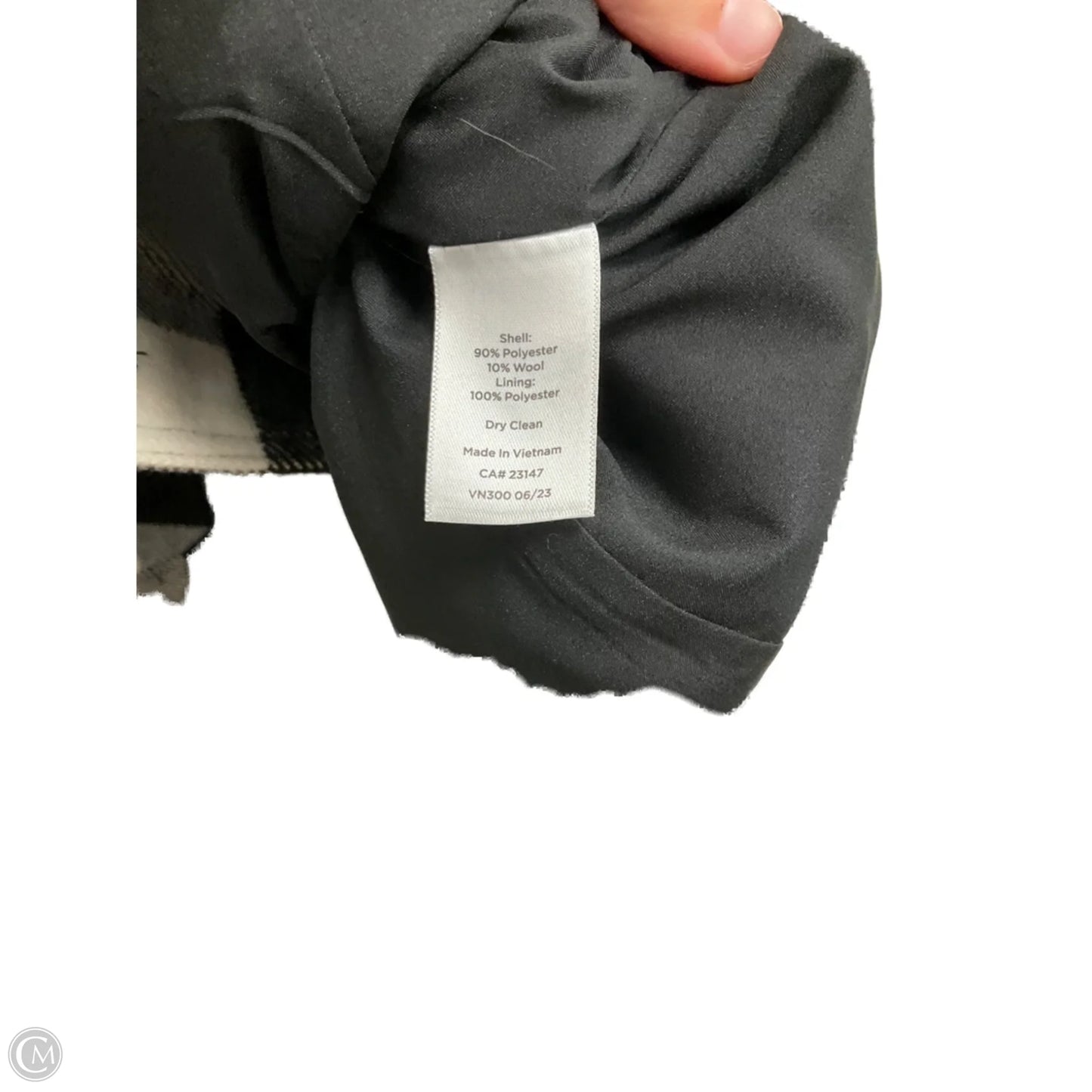 Coat Peacoat By Talbots In Black & White, Size: Lp