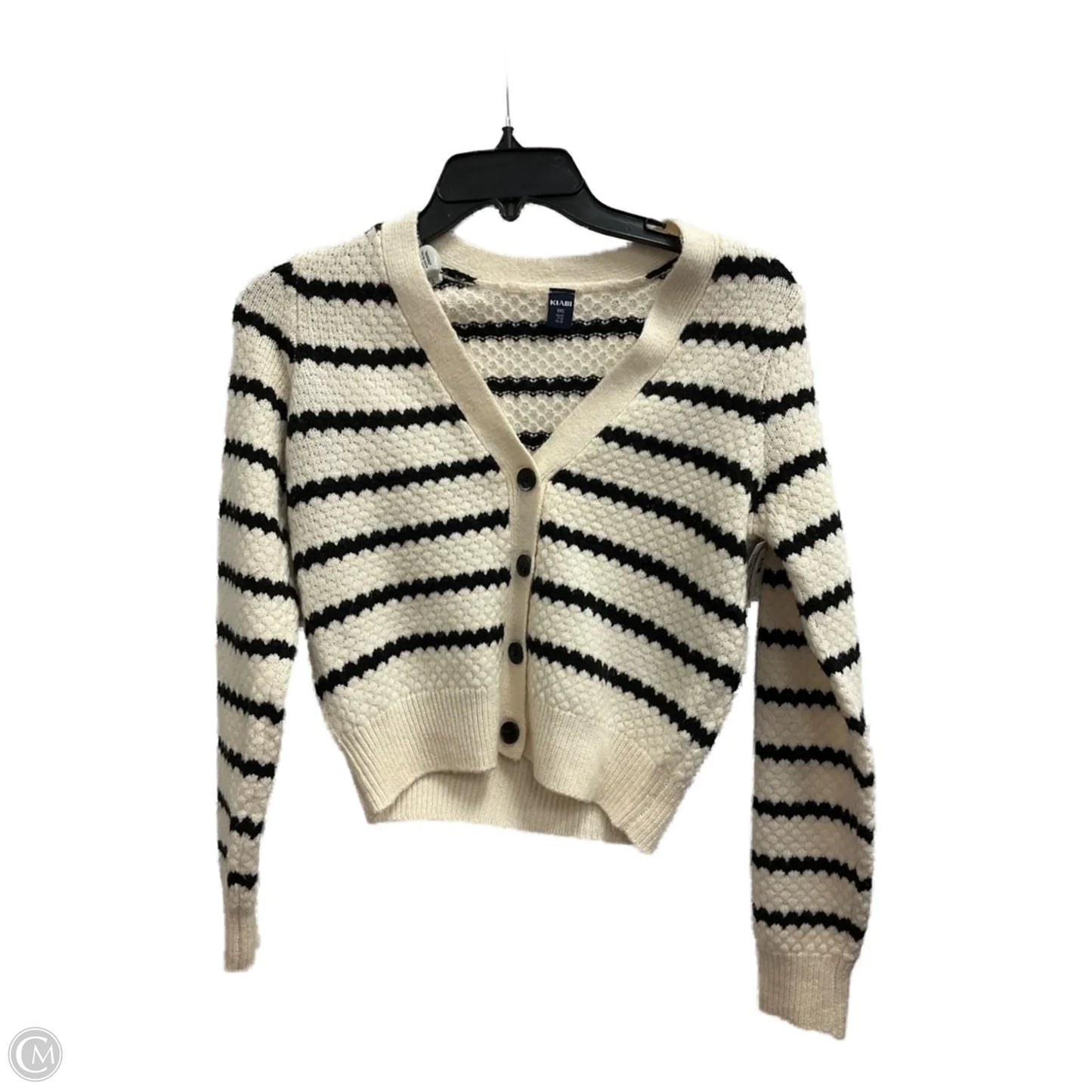 Cardigan By Clothes Mentor In Striped Pattern, Size: Xxs