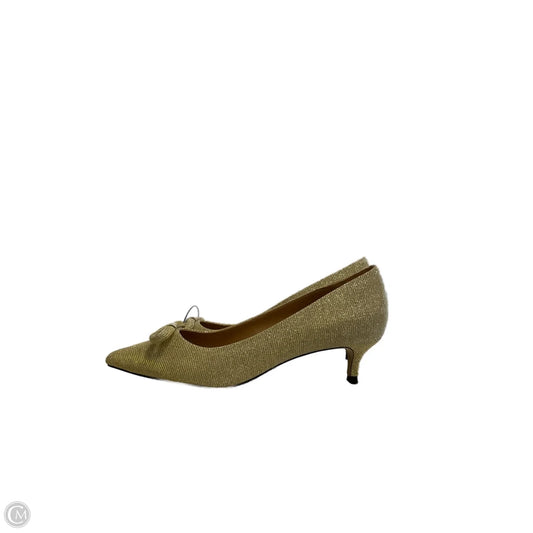Shoes Heels Kitten By Talbots In Gold, Size: 8