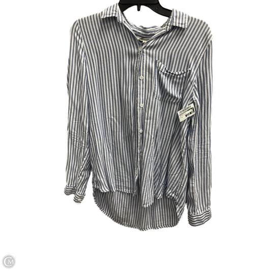 Blouse Long Sleeve By Beachlunchlounge In Striped Pattern, Size: S