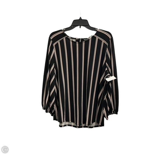Top 3/4 Sleeve By Adrianna Papell In Striped Pattern, Size: Xl