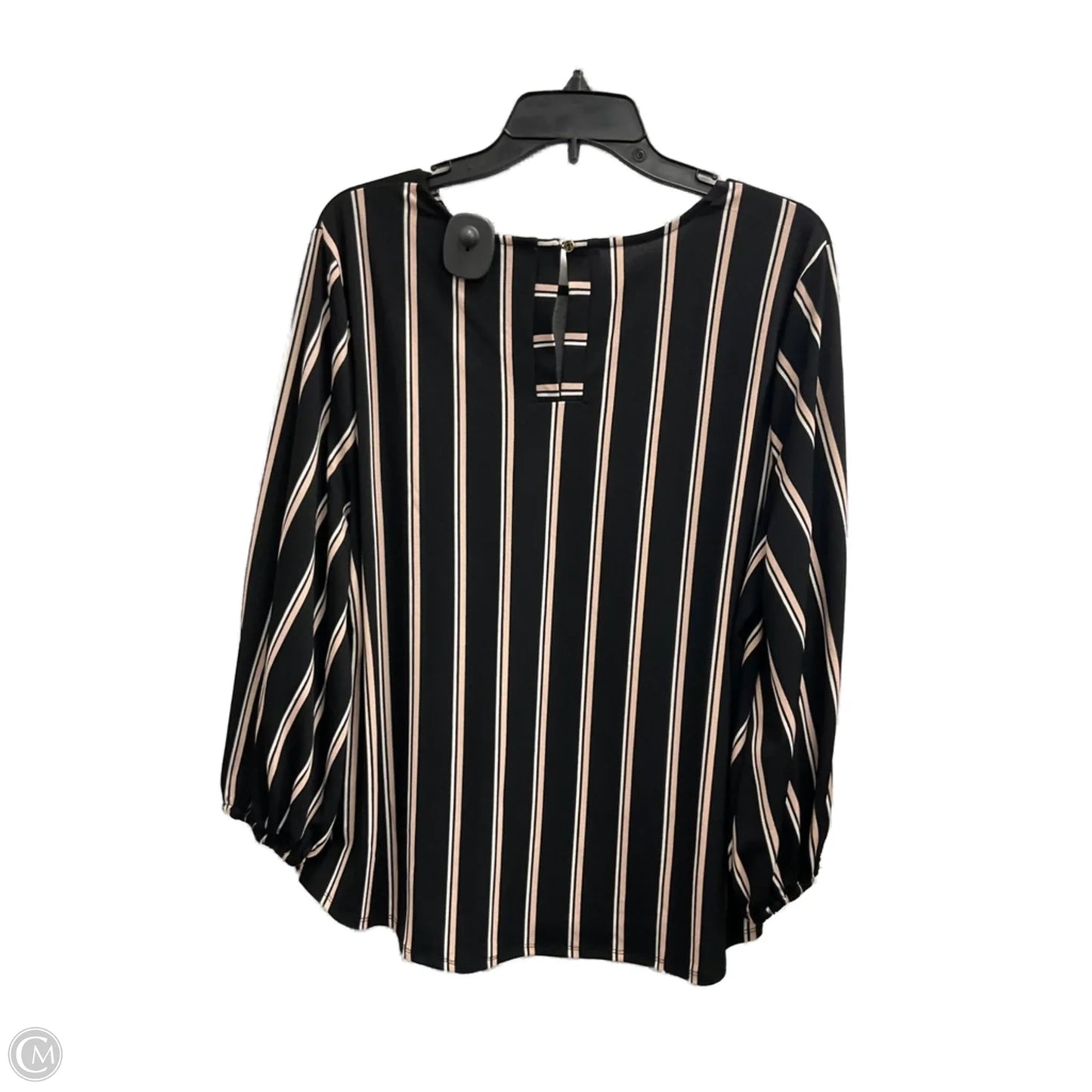 Top 3/4 Sleeve By Adrianna Papell In Striped Pattern, Size: Xl