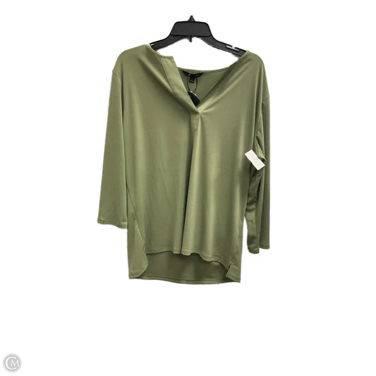 Top 3/4 Sleeve By Banana Republic In Green, Size: L