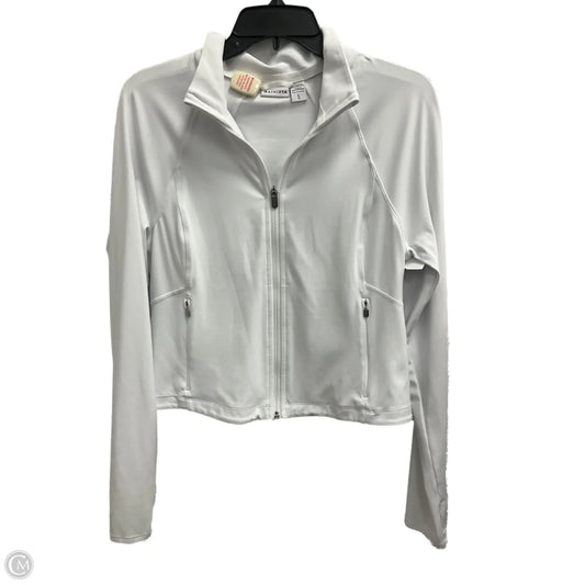 Athletic Jacket By Athleta In White, Size: L