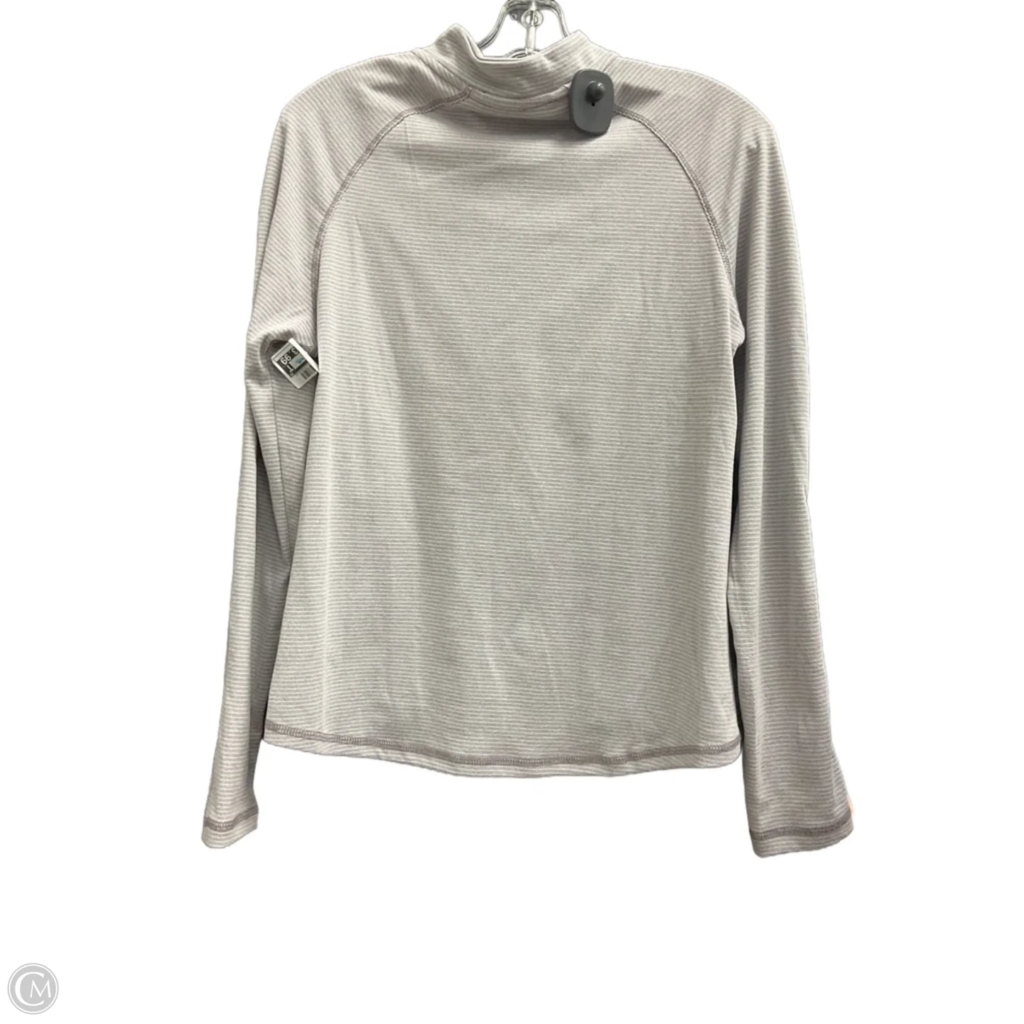 Athletic Top Long Sleeve Collar By Avalanche In Striped Pattern, Size: M